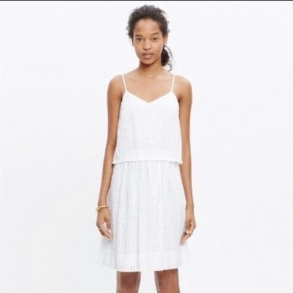 Madewell White Skylight Overlay Dress Size 4